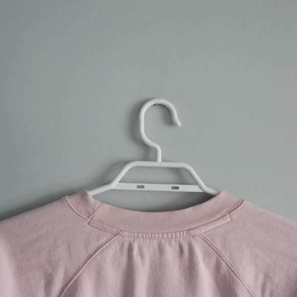 BTL‎ Women's Pink Sz M/L 'Babes Supporting Babes' Fleece Crewneck Raglan Sweater - Picture 7 of 12